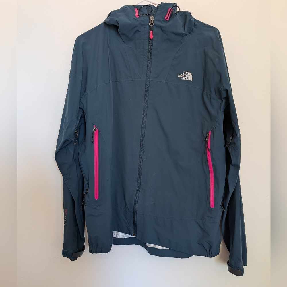The North Face Navy Jacket with Fuchsia Lining